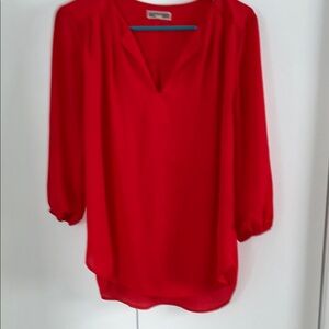 Pleione Vibrant Red Blouse